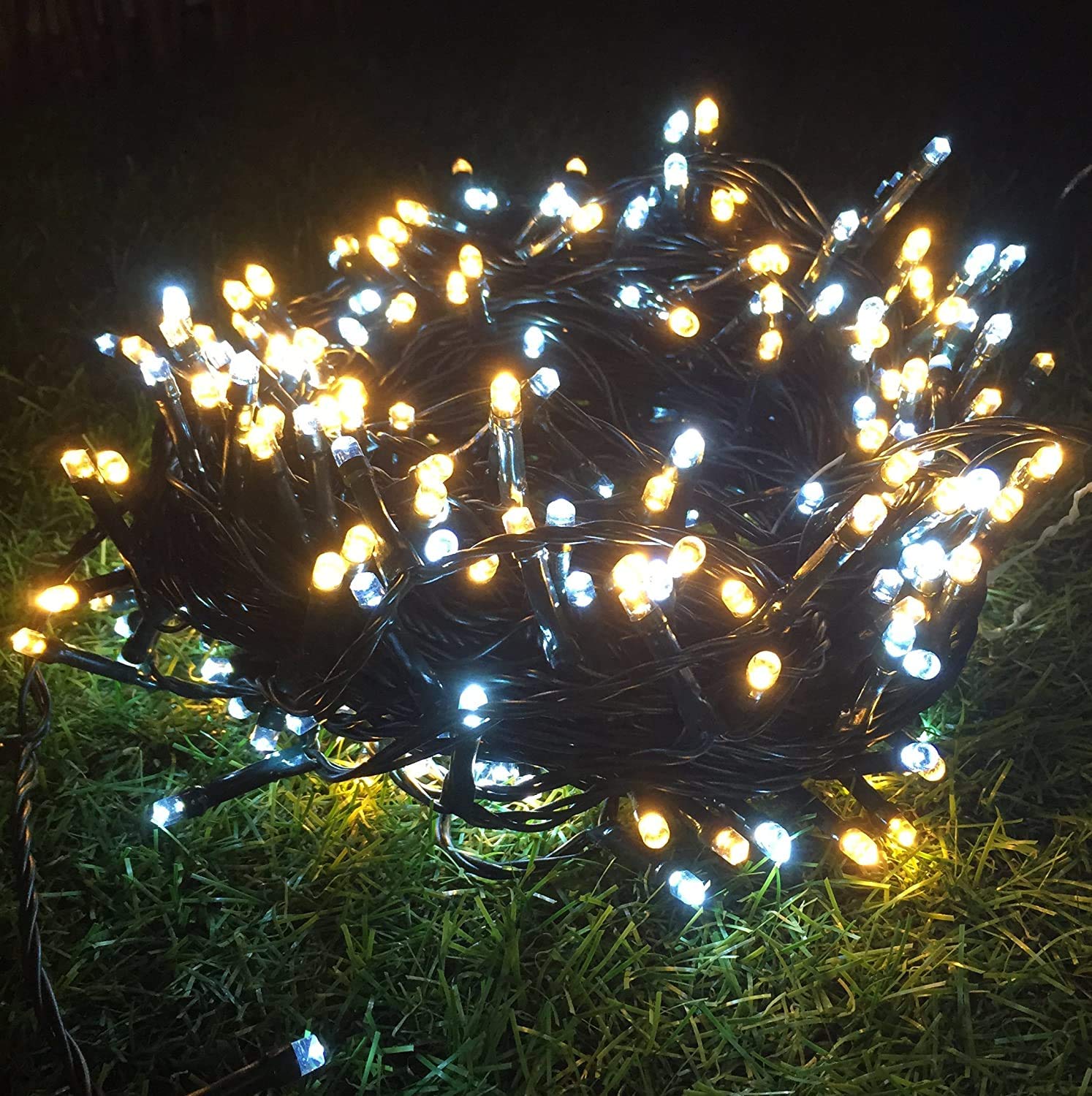 Toyland® Super Bright LED 480 Warm White & White String Lights - Christmas Lighting - 47.9m Light Length - 10m Lead Length