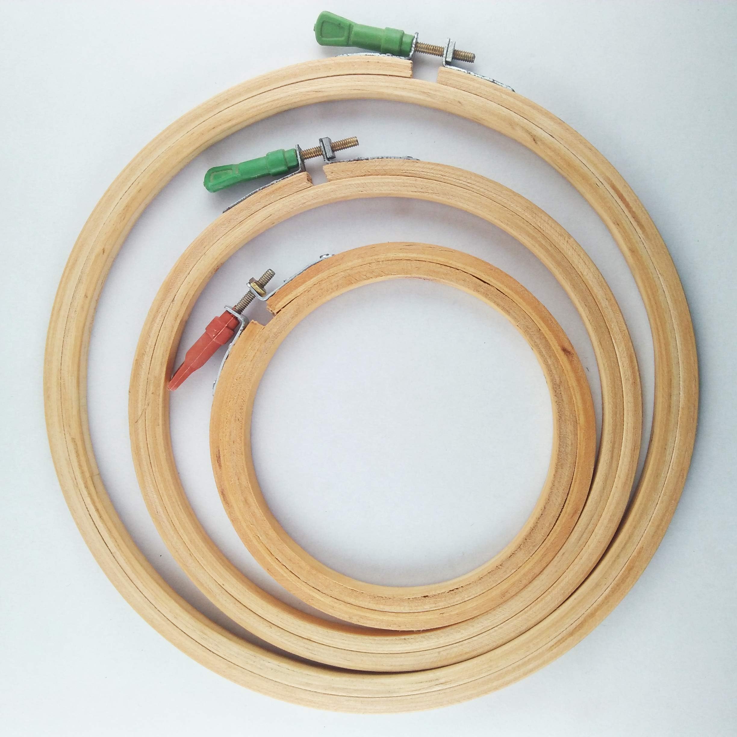 UCC Products Finetage Wooden Embroidery Ring Frame Hoop for Crafters (Set of 5-7-9 Inch)