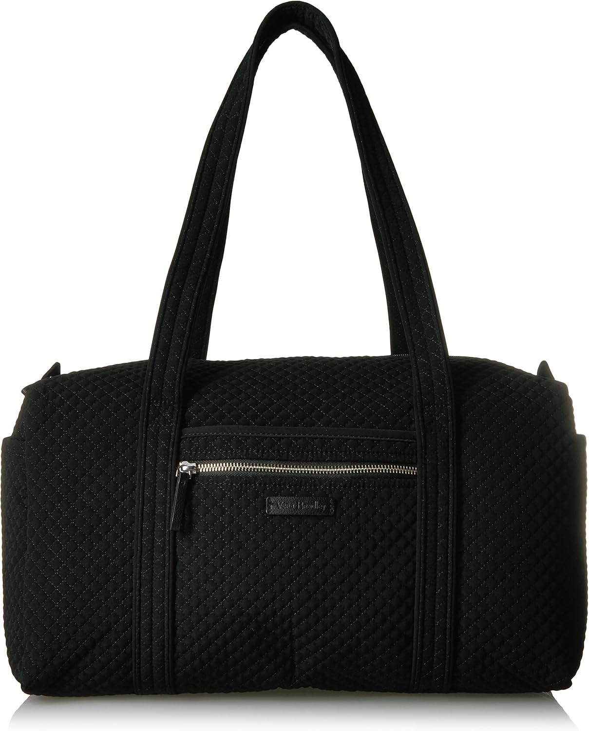 Vera Bradley Women's Iconic Small Duffel Microfiber Bag, Classic Black