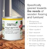Osmo Polyx-Oil 3032 Clear Satin 0.375L Hard Wax Oil Wood Furniture Floor Finish view 3