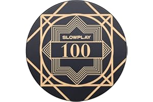 SLOWPLAY Nash Ceramic Poker Chips in Bulk, Casino Grade Ceramic 10-Gram Poker Chip for Texas Hold'em, 39mm Professional Chips