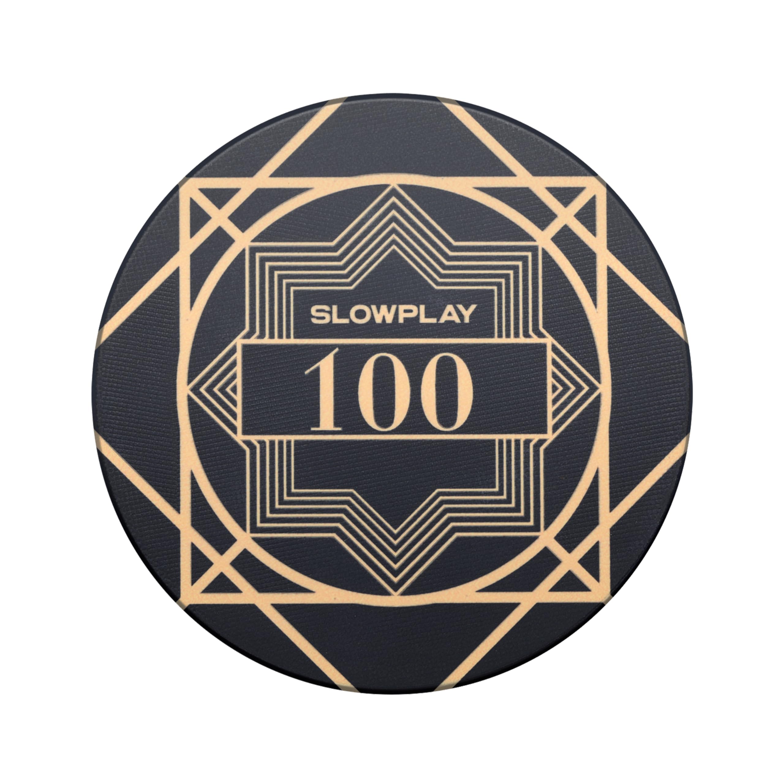 SLOWPLAY Nash Ceramic Poker Chips in Bulk, Casino Grade Ceramic 10-Gram Poker Chip for Texas Hold'em, 39mm Professional Chips Pack of 50 with Denomination of 100