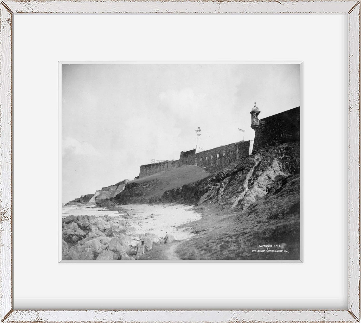Photographs - 1908 photo St. Cristobal Fortress, San Juan, Puerto Rico graphic. Forts & for a9