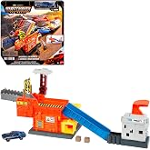 ​Matchbox The Movie Smalley&rsquo;s Launch &amp; Crush Playset &amp; Die-Cast Car | Set &amp; 1:64 Scale Vehicle Inspired by the Movie, Includes 2 Crushed-Car Cube Accessories