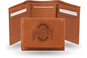 Rico Industries NCAA Alabama Crimson Tide Embossed Leather Trifold Wallet, Tan