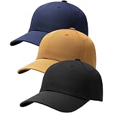 FURTALK Mens Structured Baseball Cap Adjustable Washed Cotton Golf Dad Hat Plain Classic Hats for Men
