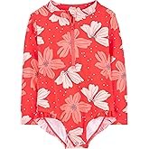 Simple Joys by Carter's Baby-Girls Long Sleeve Zipper One Piece Swimsuit