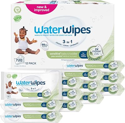 Sensitive+ Baby & Toddler Wipes, 99,9% Wasser, 12 Pack