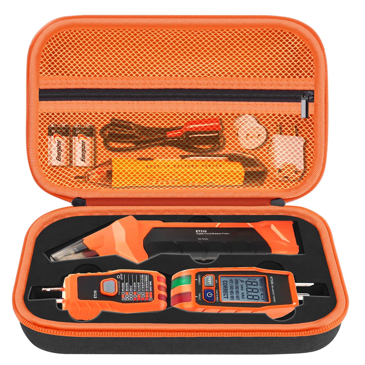 Photo 1 of *CASE ONLY** Hard Case for Klein Tools ET310 AC Circuit Breaker Finder Electric Tester & 80041 Outlet Repair Tool Kit & RT250 GFCI Outlet Tester and Accessories Electrical Tools Storage Organizer Bag (Case Only)