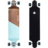 Retrospec Tidal Drop Down Longboard - 41" Extra Wide Stable Deck, 9-Ply Canadian Maple, ABEC-9 Bearings, 85A PU Wheels, Reverse Kingpin Trucks for Cruising &amp; Downhill