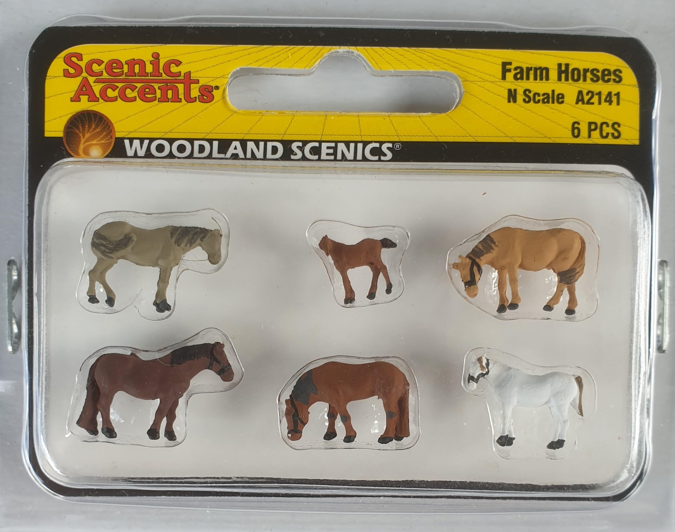 Woodland Scenics A2141 Farm Horse Stakes Figures Scale N 1:160 Farm Horses