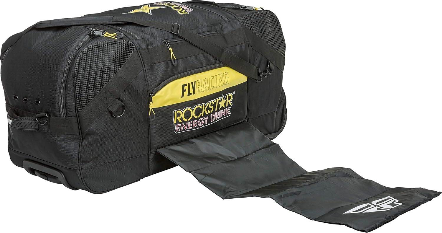 Fly Racing 2021 Rockstar Roller Grande Gear Bag (Black/Yellow): Automotive