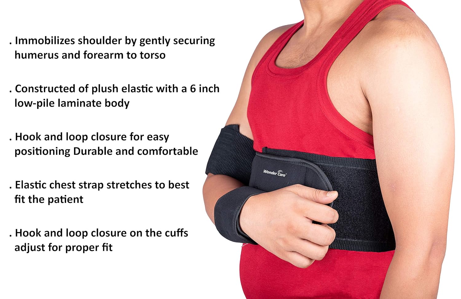 Wonder Care-Left Right Shoulder Immobilizer Arm Sling Elastic Brace for Clavicle Collar Bone Dislocation Subluxation Shoulder stabilizer Compression Brace After Rotator Cuff Surgery -Uni: Industrial & Scientific