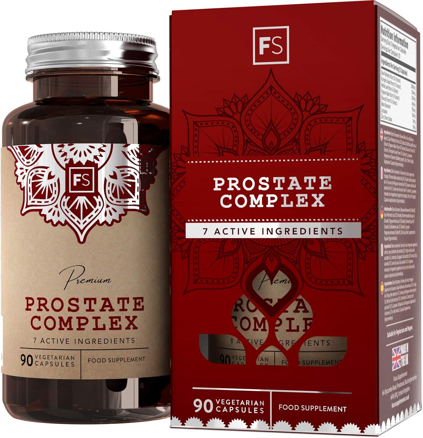FS Prostate Supplements for Men UK, 90 count (Pack of 1)