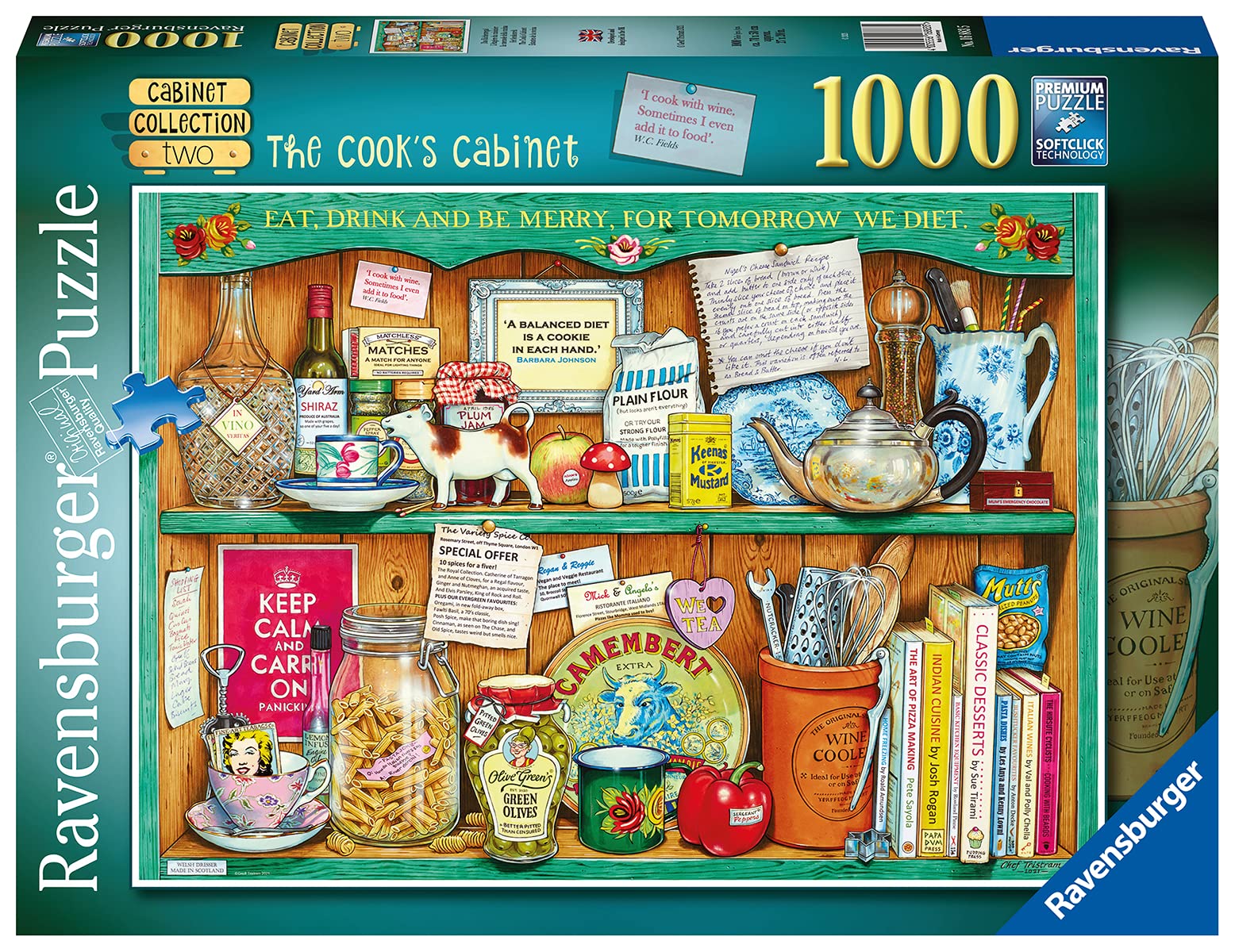 Ravensburger The Cook's Cabinet 1000 Piece Jigsaw Puzzles for Adults & Kids Age 12 Years Up