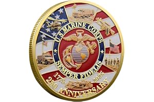 DRDSNLVSI USMC 250th Anniversary Challenge Coin – Marine Corps U.S. Army Military Challenge Coins – Patriotic Veteran Collectibles – USMC Challenge Coin U.S. Military Commemorative Gift (Marine Corps)