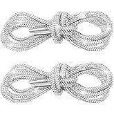 2 PCS Rhinestone Shoe Laces Bling Shoe Laces Crystal Shiny Round Shoe Laces Rhinestone Rope Rhinestone Hoodie String Glitter 