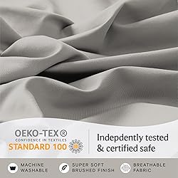 LuxClub 6 PC California King Sheet Set, Breathable