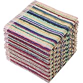 Oeleky Kitchen Dishcloths for Washing Dishes, Ultra Absorbent Dish Rags, Cotton Cleaning Cloths Pack of 8, 12x12 Inches (multi-1, 12x12 inch)