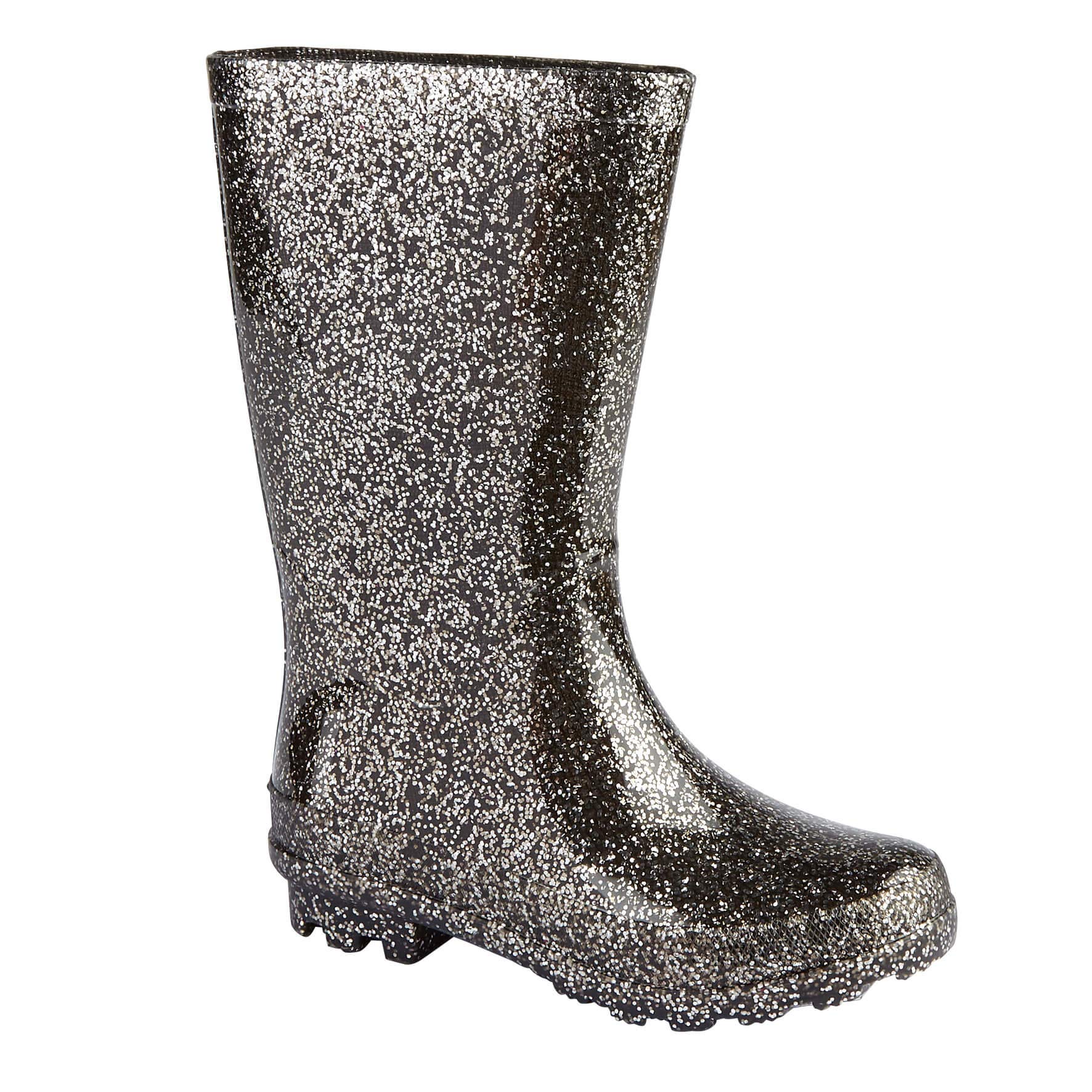 black sparkly wellies