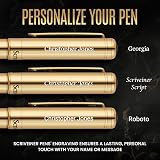 Scriveiner Personalised Gold Plated Ballpoint Pen with Schmidt Refill view 2
