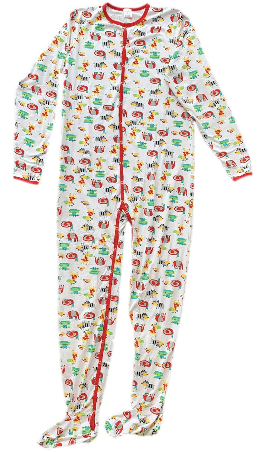 Clothing CUDDLZ Teddy Bear Pattern Stretch Footed Adult Sleepsuit