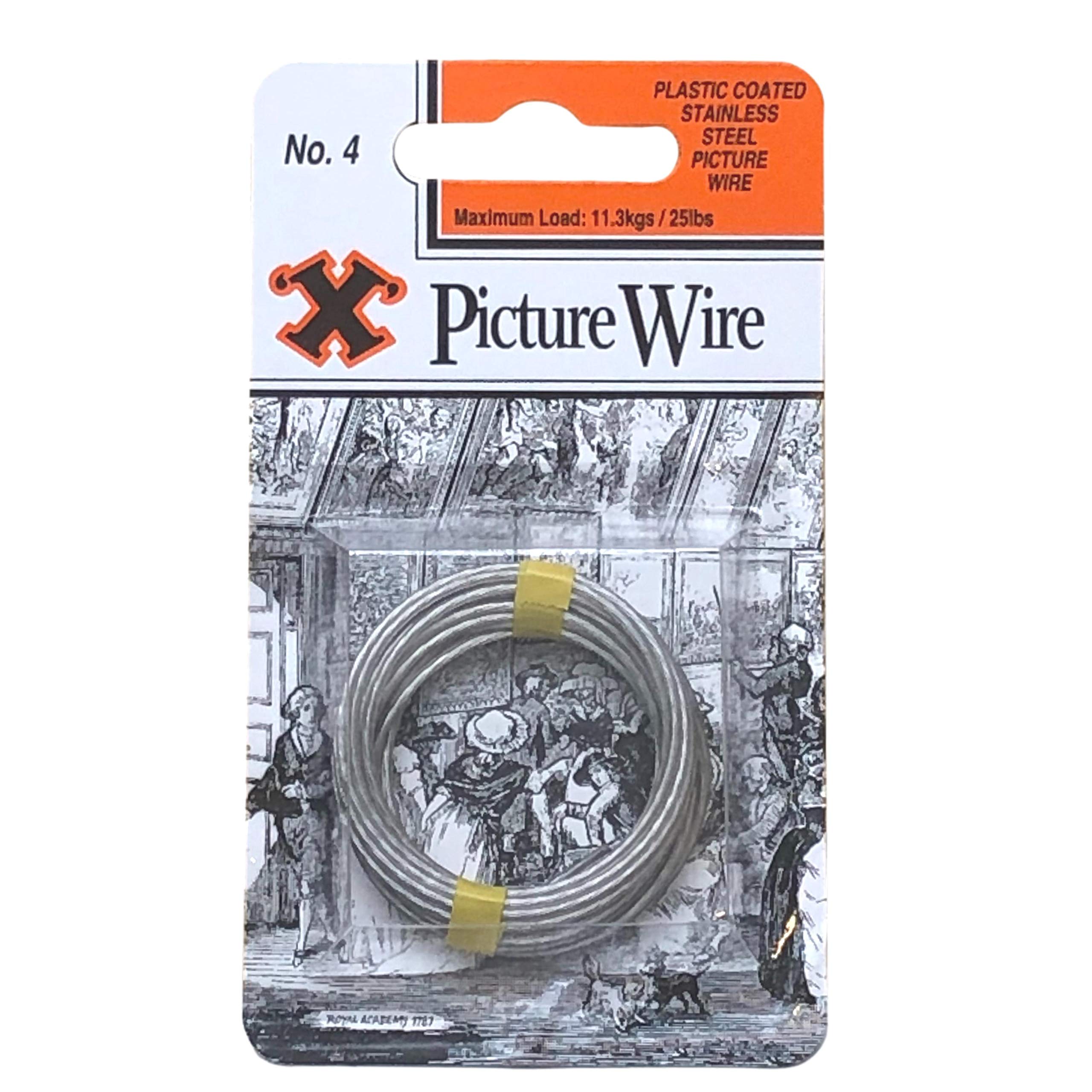 X Stainless Steel Picture Wire No. 4 3m Blister Pack