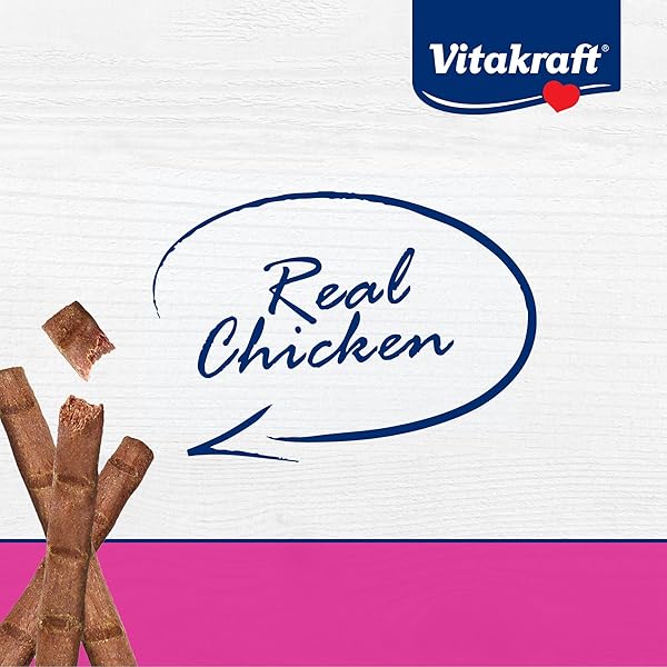 VITAKRAFT PURRSTICKS MEATY CAT STICKS – CHICKEN – SEGMENTED AND BREAKABLE MEATSTICK – DELICIOUSLY TENDER