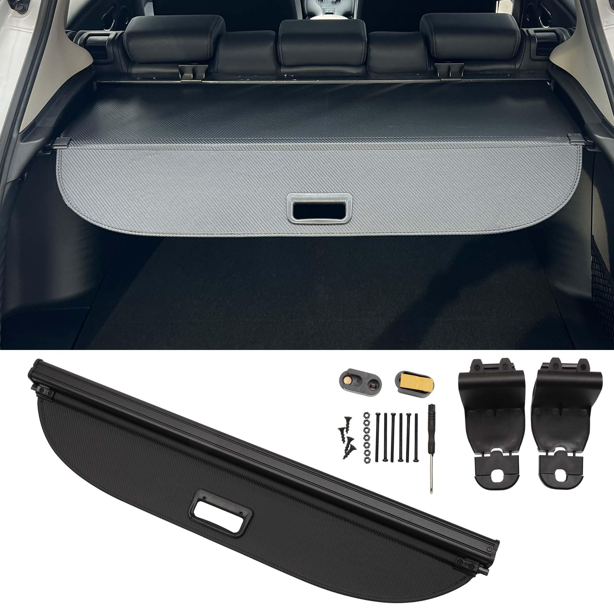 Motoforti Car Trunk Retractable Cargo Cover for BMW X1 2023-2024 Rear