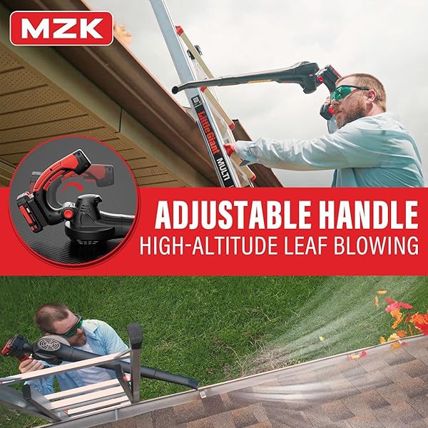 MZK CORDLESS LEAF BLOWER,20V BATTERY POWERED ELECTRIC BLOWER FOR LAWN CARE, ELECTRIC LIGHTWEIGHT LEAF BLOWER FOR BLOWING LEAVES, PATIO CLEANING, LAWN CARE AND DUST(2 * 2AH BATTERY & CHARGER INCLUDED)