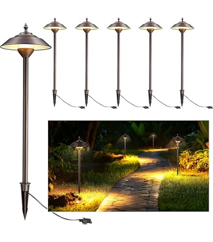 ZestPatio Low Voltage Pathway Lights - 6 Pack RGB Color Changing Outdoor Landscape Lighting