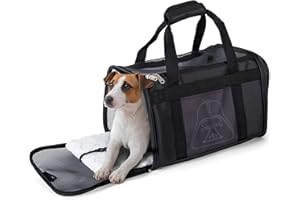 Star Wars for Pets Darth Vader Soft Pet Carrier 15” x 9” x 9” Black | for Pets 15 x 9 x 9 Dog Travel Bag| Luggage Carrier for Dogs, Fits Under Plane Seat (FF19635)