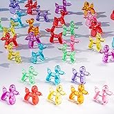 Yopcuvi 80 PCS Mini Balloon Dog Sculpture Keychain, Nine Colors Randomly Mixed, DIY Accessories Charms Keychains Baking Other DIY Crafts, Goody Bag Fillers (Multicolor)