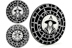 PJOY Spinner Dice 7-in-1 Metal DND Dice Set Built-in D4, D6, D8, D10, D%, D12 and D20 Unique Dice Spinner Wizard Metal D&D Dice for Dungeons and Dragons DND Gifts Stocking Stuffers Dados Giratorios