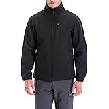 TRAILSIDE SUPPLY CO. Mens Softshell Fleece-Lined Jackets/Winter Outdoor Coats/Windbreaker/Medium-Weight Water-Repellent.