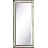 Empire Art Direct Solid Wood Frame Wall Mirror, 1"-Beveled Center Antique Mirror for Bathroom, Bedroom, Living Room, Ready to