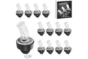 Esatto Pourer with Screen, 12 Pieces - Premium Quality Liquor Dispenser Pour Spouts with Built-in Filter for Smooth Pouring -