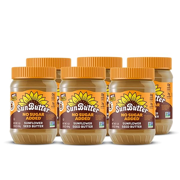 SUNBUTTER NO SUGAR ADDED SUNFLOWER SEED BUTTER, 16...