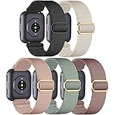 HQzon 5 Pack Elastic Nylon Watch Band Compatible with Amazfit Bip 6/ Bip 5/Gtr 4/Gtr 3/Gtr 2/47mm/Balance, 22mm Elastic Watch Strap for Men and Women