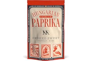 Premium SMOKED SWEET Hungarian Paprika Powder (4 oz) - Non-GMO - Vibrant Deep Red Color - Origin: Szeged Region, Hungary - Authentic Seasoning Spice in Resealable Bag by MEROPS