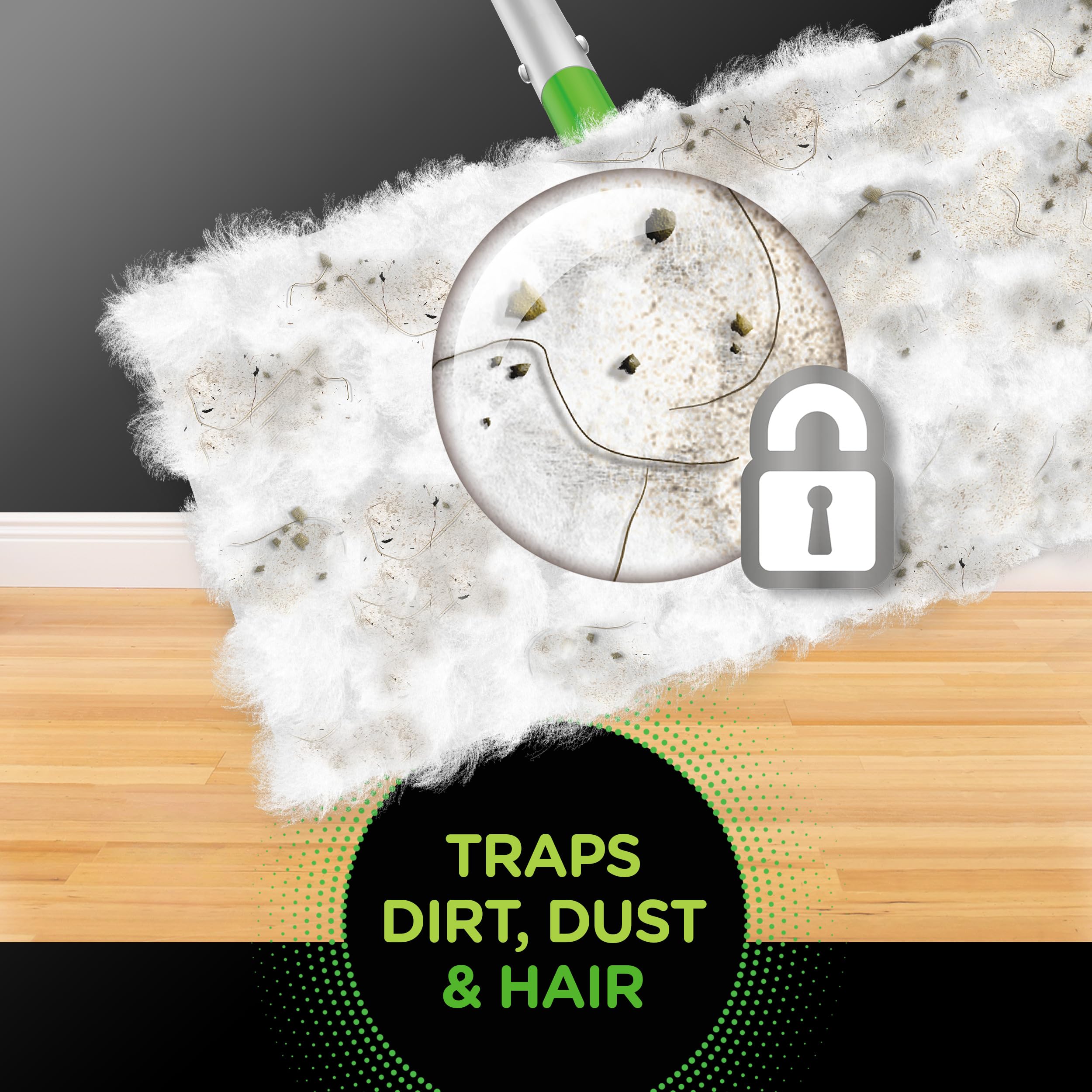Swiffer Sweeper Heavy Duty Dry Multi-Surface Cloth Refills for Floor Sweeping and Cleaning, Unscented, 32 Count