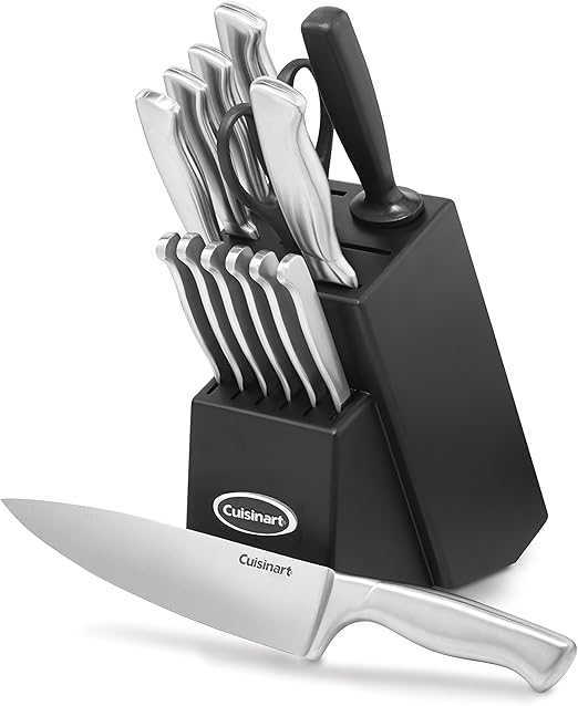 Cuisinart 15Piece Stainless Steel Knife Block Set SSC15C,Black