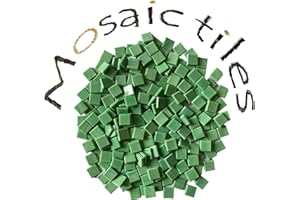 SMEIINIK 1.1lb/500g Square Mosaic Tiles for Crafts Bulk,Glass Tiles for Art Mosaic Projects, Iridescent Stained Glass Pieces for Mosaic Works (AJ23-34)