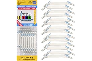 U-LACE uLace Kiddos No-Tie Shoelaces - Elastic Shoe Laces for Sneakers | Stretchy, Elastic Laces | Easy Installation - 14 Laces