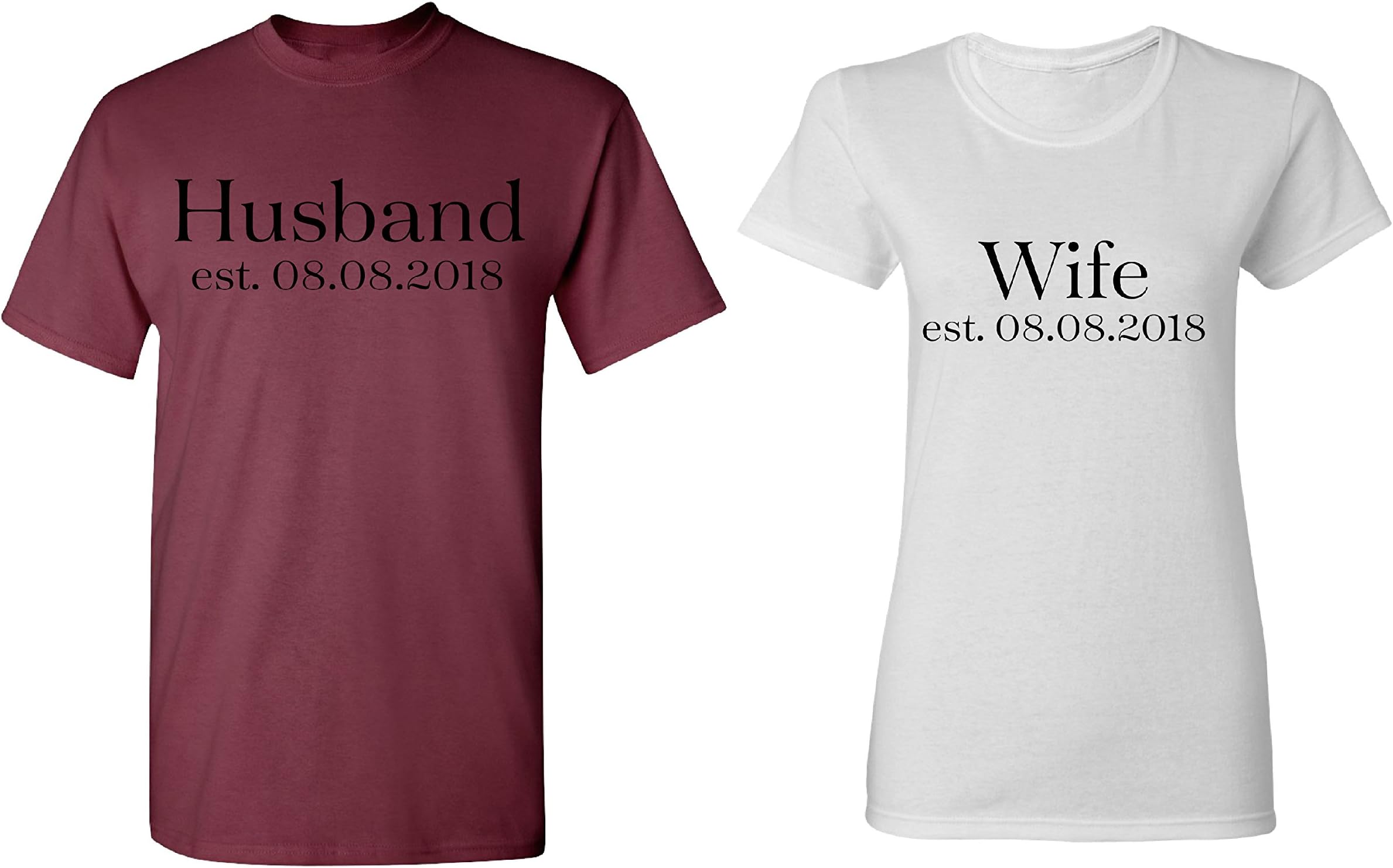 Husband - Wife Personalized Couple Matching Shirts Married Custom Valentines Day