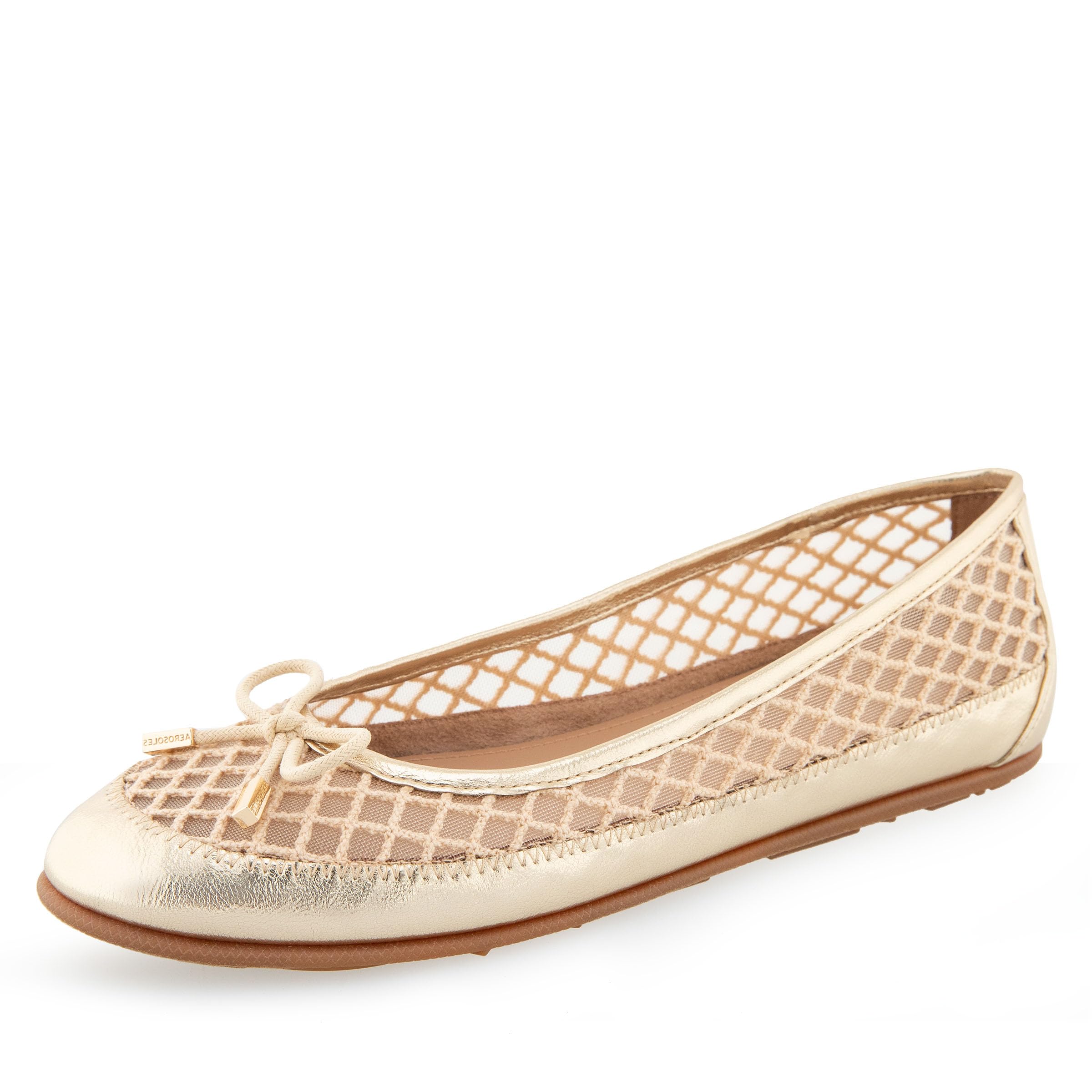Aerosoles Women’s Palma Ballet Flat, Natural Mesh, 6.5