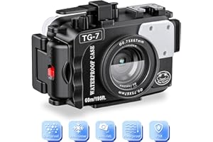 Seafrogs Underwater Camera Housing for Olympus TG-7, Professional Underwater Accessories 195FT/60M for Olympus Tough TG-7 (TG