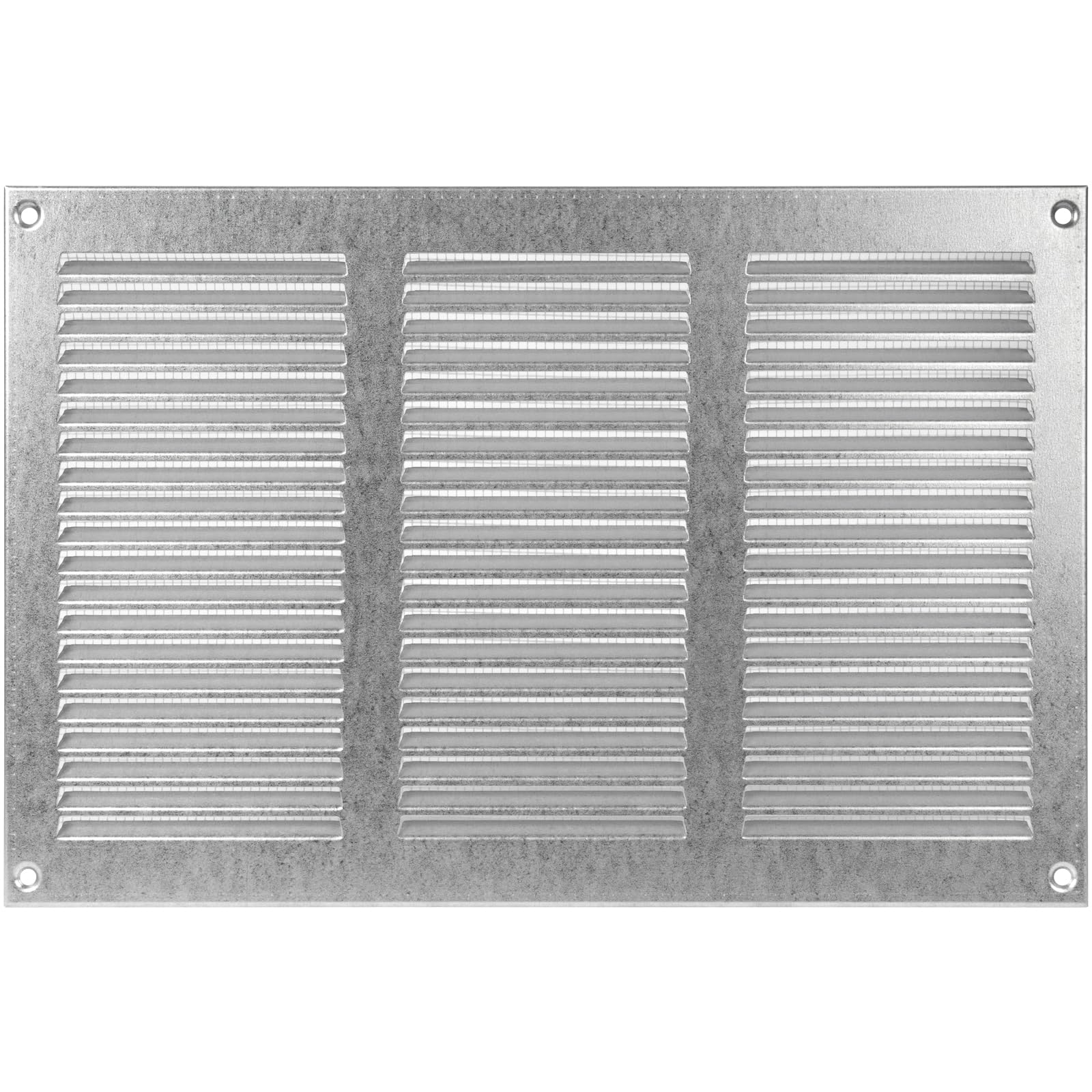12'' x 8'' Inch / 300 x 200 mm Galvanized Air Vent Cover - Steel Return Air Grilles for Ceiling, Wall and Sidewall with Insect Mesh Screen - Fresh Air Intake Vent - HVAC, Soffit Vent, Gable Vent