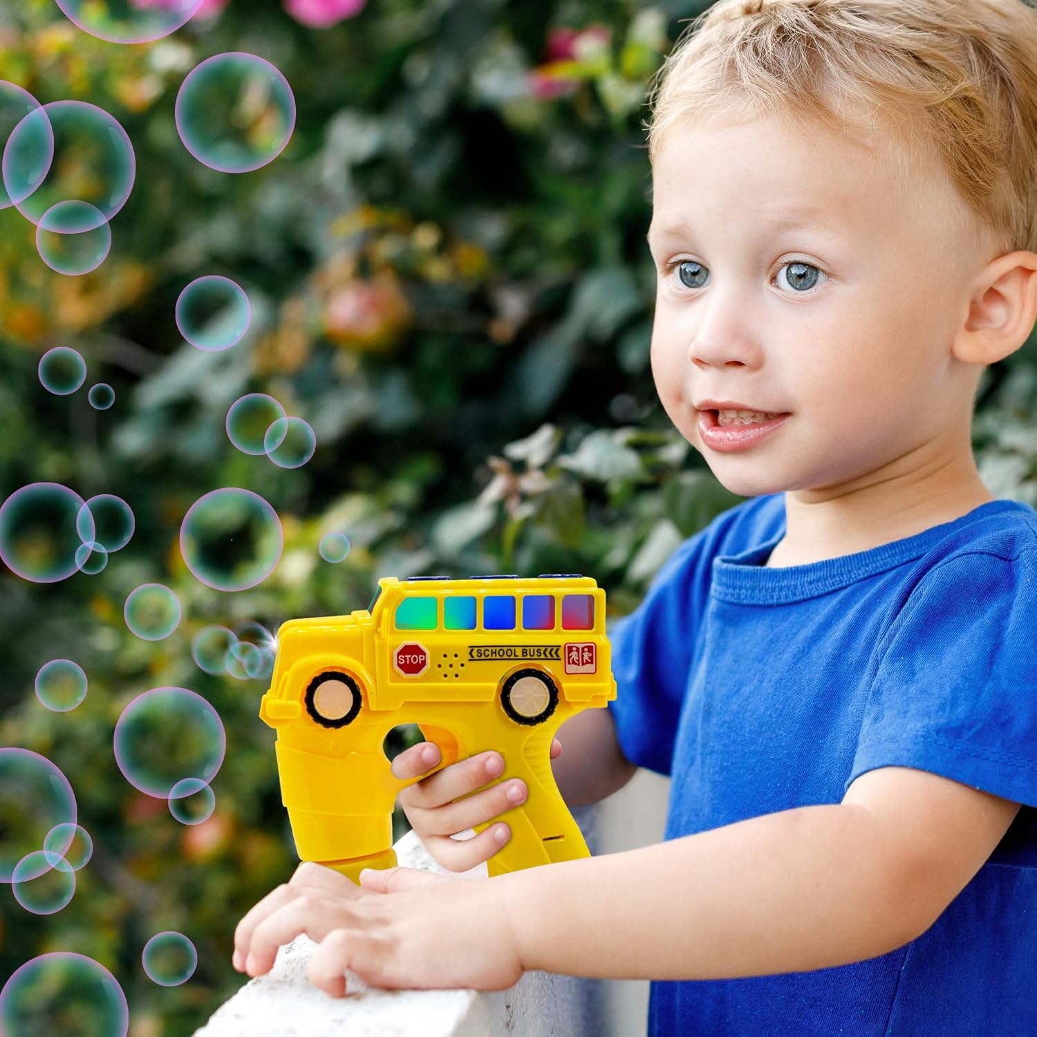 school bus bubble gun