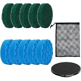 Electric Spin Scrubber Replacement Brush Heads Set, 10 piece Replacement Brush Cleaning Kit for Cordless Power Scrubber, for Household Cleaning Brushes Kitchen Bathroom Floor Tile Car